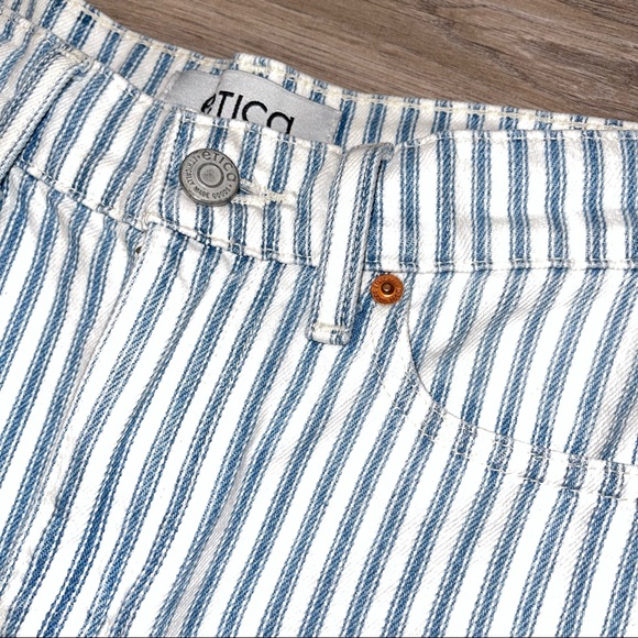 ETICA Lucy Striped Blue Denim Skirt Size 25 - Picture 3 of 12
